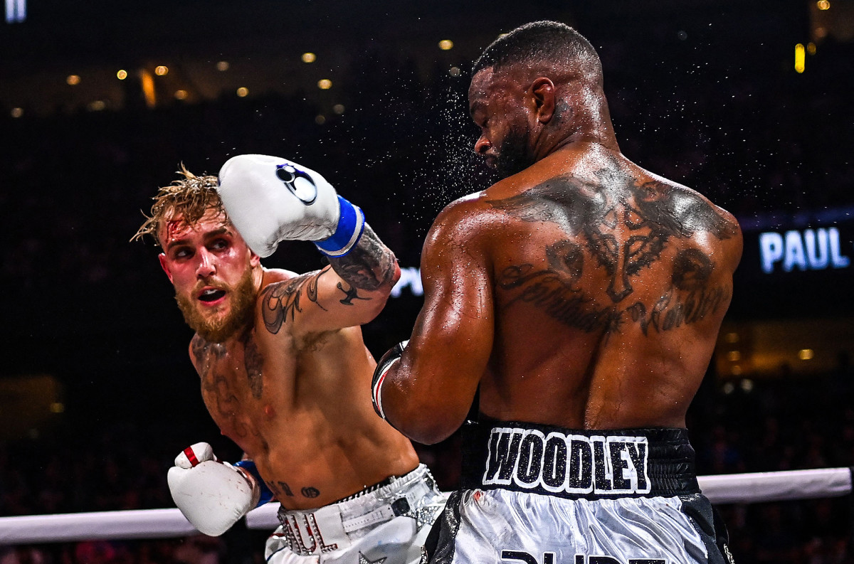 Paul’s win over Woodley in their 2021 rematch ended with one of the most devastating knockouts of the year. 